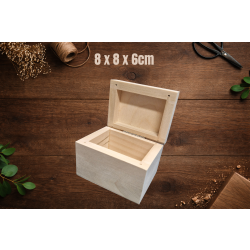 Pudełko drewniane prostokątne 8x6x6cm